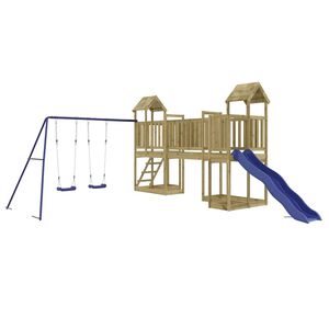 vidaXL Комбинирано детско съоръжение за игра, импрегниран бор