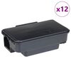 vidaXL Капани за мишки 12 бр. черни 22x12,5x7,5 cm