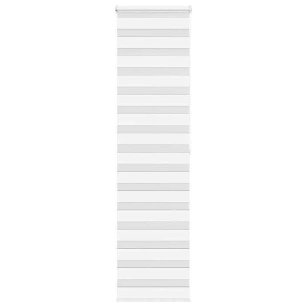 vidaXL Зеброва щора бял 55x200 см Ширина на плата 50,9 см Полиестер