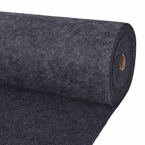 vidaXL Килим Антрацит 1,2 x 10 m Полиестер