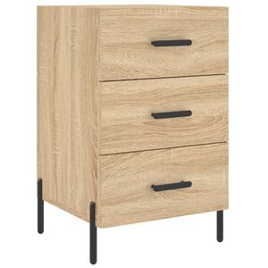 vidaXL Нощно шкафче, дъб сонома, инженерно дърво 40x40x66 см