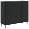 vidaXL Служебен шкаф Черно 89 x 34,5 x 80 см Инженерна дървесина
