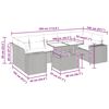 vidaXL Градински диван с възглавници, 8 части, бежов полиратан