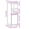 vidaXL Висок шкаф, бял, 37x34x110 см, борово дърво масив
