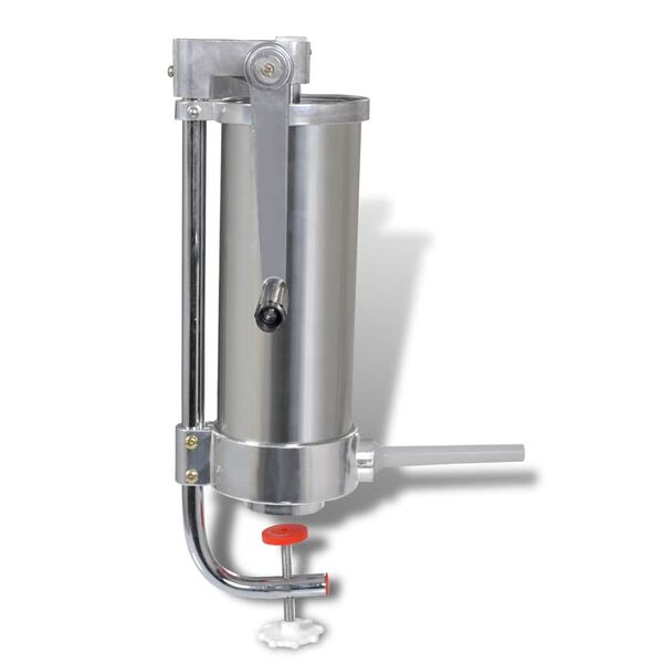 vidaXL Ръчна вертикална пълнеща машина за наденици/наденици/уред за приготвяне на наденици от неръждаема стомана 3,5 л