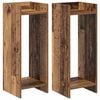 vidaXL Стойка за растения с рафт 2 pcs Старо дърво 30 x 30 x 80 cm