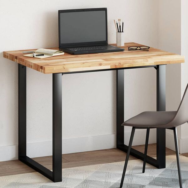 vidaXL Плот за маса, правоъгълен, 100x80x4 см, акация масив