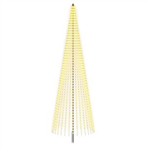 vidaXL LED Коледна Елха 485 см 1632 LED светодиода Топло бяло Желязо
