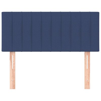 vidaXL Горна табла за легло, синя, 90x5x78/88 см, плат