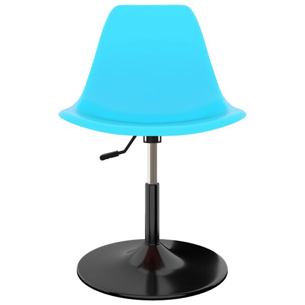 vidaXL Въртящи се трапезни столове, 2 бр, сини, PP