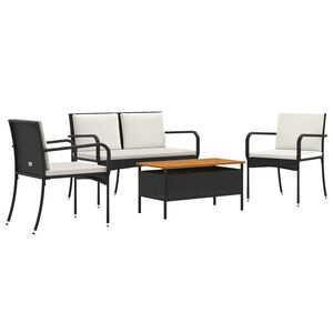 vidaXL Градински комплект с възглавница стомана