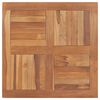 vidaXL Плот за маса, тиково дърво масив, квадратен, 80x80x2,5 см