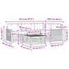 vidaXL Комплект дивани за открито 5 pcs Натурален и Крема