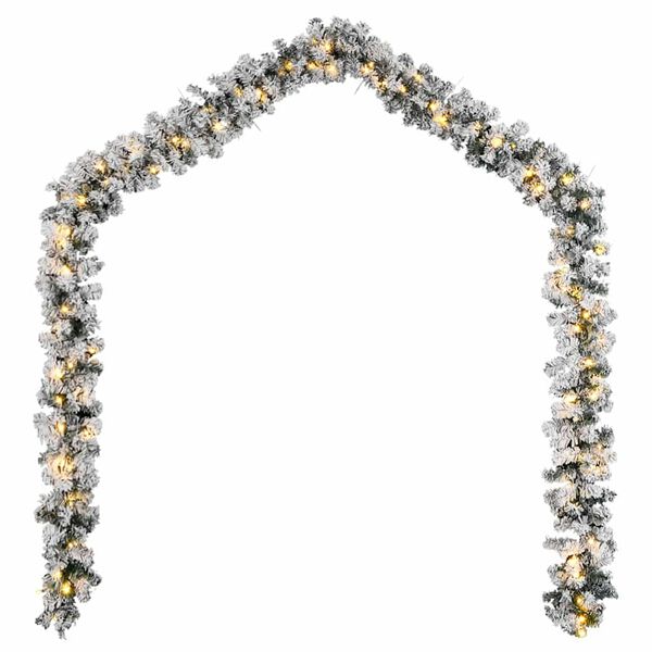 vidaXL Коледен гирлянд с LED светлини зелен 20 м PVC