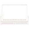 vidaXL Детска рамка за легло с чекмеджета, бяла, 90x190 см, бор масив
