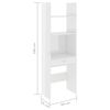 vidaXL Комплект библиотеки от 4 части, бял гланц, инженерно дърво