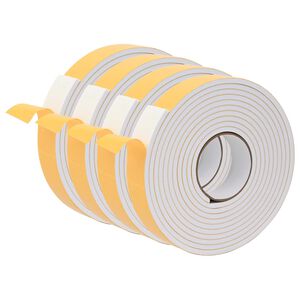 vidaXL Самоотлепваща се пяна лента 4 бр. Бяло 40mm x 5m CR пяна