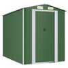 vidaXL Градинска барака зелена 192x274x223 см поцинкована стомана