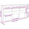 vidaXL Облегалка за глава с рафт Старо дърво 200 x 17 x 102 cm