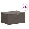 vidaXL Кутия за съхранение 24 pcs Сиво 50 x 30 x 25 cm Нетъкан текстил
