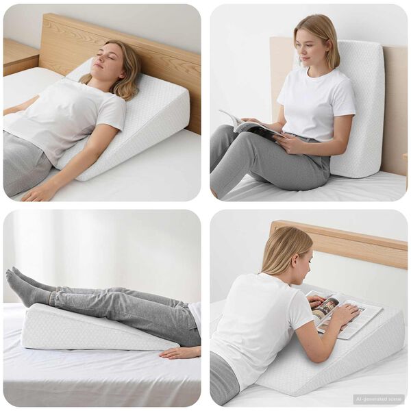 vidaXL Възглавница за лагер Едноцветен Бяло 69 x 64 x 19 см