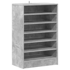 vidaXL Шкаф за обувки, бетонно сив, 60x35x92 см, инженерно дърво