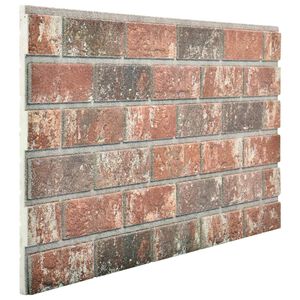 vidaXL Стенни панели 10 бр. 100 x 50 cm Тъмен кафяв и сив EPS пяна