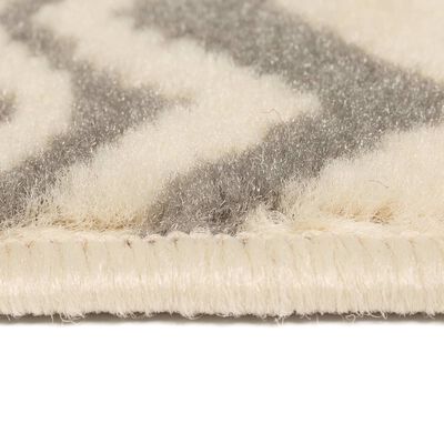 vidaXL Модерен килим, традиционен дизайн, 80x150 см, бежово/сиво