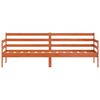 vidaXL Дневно легло Кафяво с восъчно покритие Солидно борово дърво