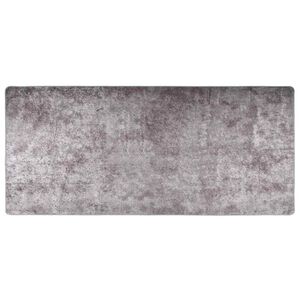 vidaXL Килим, миещ се, 80x300 см, сив