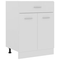 vidaXL Долен шкаф с чекмедже, бял, 60x46x81,5 см, ПДЧ