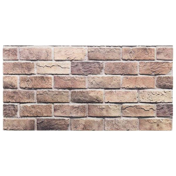 vidaXL Стенни панели 10 pcs Кафяв и сив 100 x 50 cm EPS пяна