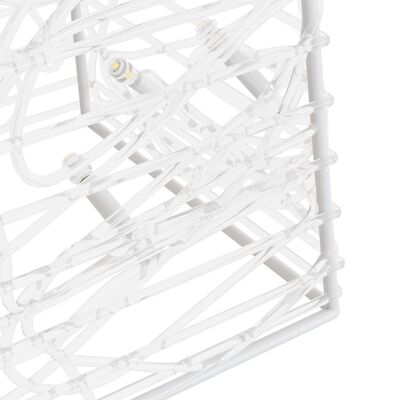 vidaXL Комплект декорация LED конуси студено бели 30/45/60 см акрил