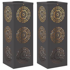 vidaXL Соларна LED светлина за пътека 2 бр. Топло бяло 18 x 18 x 50 см