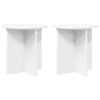 vidaXL Стойка за растения 2 pcs Бяло &Oslash;40 x 40 см Инженерна дървесина