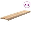 vidaXL Стълбищни стъпала, 16 бр, 120x25x2 см, необработен масивен дъб