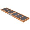 vidaXL Рампа за кучета сива 120x30 см масивна ела