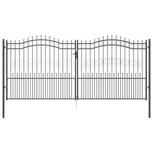 vidaXL Врата за ограда с връх под формата на копие KAMPEN 404 x 175 см