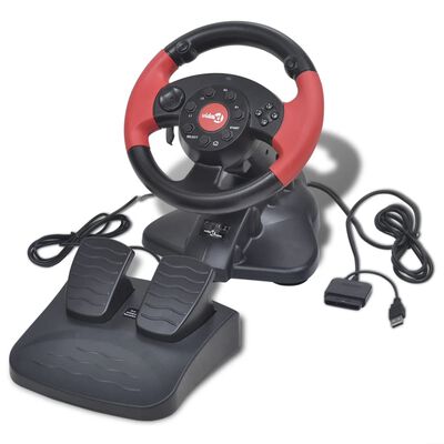 Червено кормило за PS2/PS3/ компютърни състезателни игри