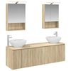 vidaXL Комплект шкафове за баня 5 pcs Дъб сонома Инженерна дървесина