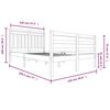 vidaXL рамка за легло 120x190 см Small Double дърво масив