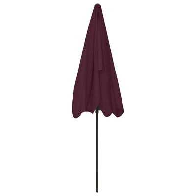 vidaXL Плажен чадър бордо червено 200x125 см