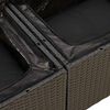 vidaXL Градински комплект диван с възглавници 8 части черен полиратан