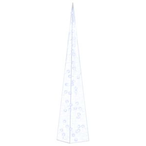 vidaXL Акрилен декоративен LED светещ конус, син, 90 см