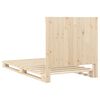 vidaXL Рамка за легло с табла, 100x200 см, борово дърво масив