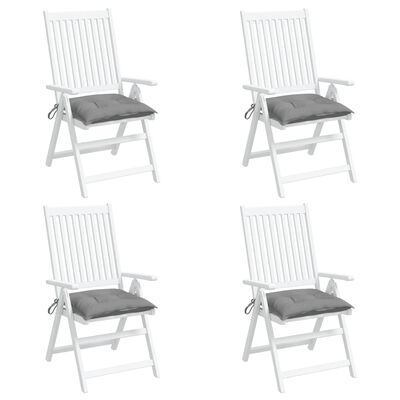 vidaXL Възглавници за столове 4 бр сиви 50x50x7 см Оксфорд плат