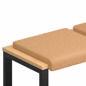 vidaXL Възглавница за пейка 2 pcs Тъкан Шерпа Бежово Дълбочина 35 см
