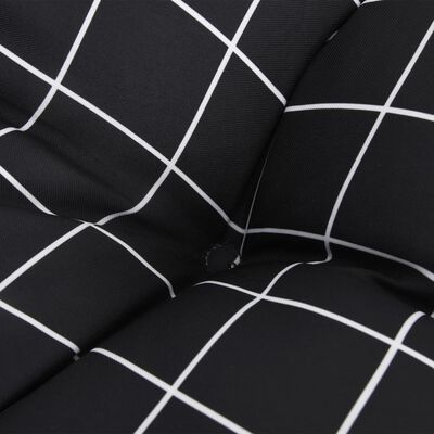 vidaXL Палетни възглавници, 2 бр, черно каре, текстил