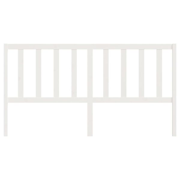 vidaXL Горна табла за легло, бяла, 186x4x100 см, бор масив