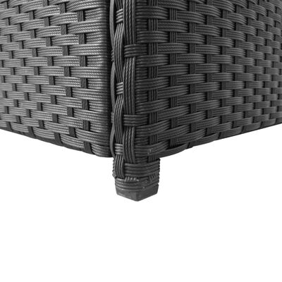 vidaXL Градински сандък за съхранение, черен, 120x50x60 см, полиратан